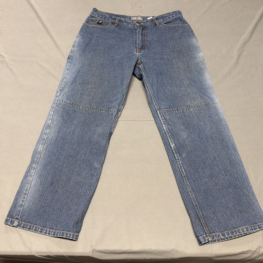 Joe Rocket Jeans Mens 34x29  Blue Steel Reinforced Motorcycle Riding Denim Gear